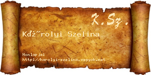 Károlyi Szelina névjegykártya